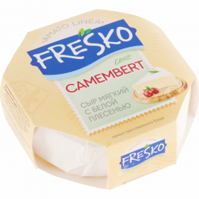 Сыр мягкий «Fresko» Camembert с белой пле­се­нью, 50%, 125 г