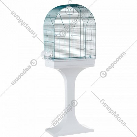 Клетка для птиц «Voltrega» 00260B, с подставкой, бирюзовый, 27х50.5х66 см