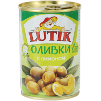 

Оливки"LUTIK"(зел,с нап.лимон,ж/б) 300г