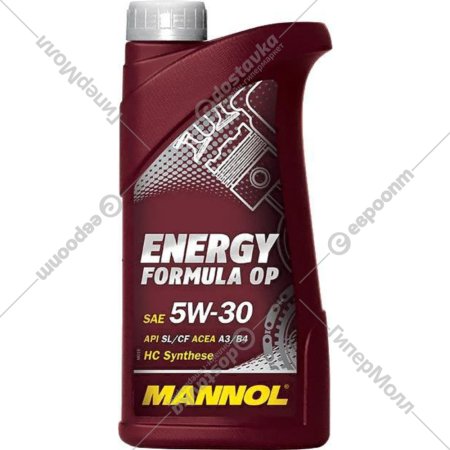 Масло моторное «Mannol» Energy Formula OP 5W30 API SL/CF, MN7912-1, 1 л