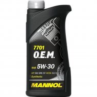 Масло моторное «Mannol» OEM 5W30 SN/SM/CF, MN7701-1, 1 л