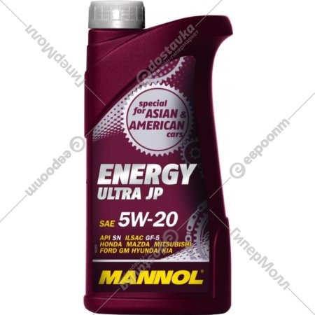 Масло моторное «Mannol» Energy Ultra JP 5W20 API SN, MN7906-1, 1 л