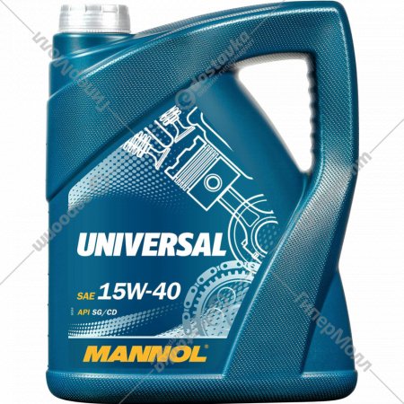 Масло моторное «Mannol» Universal 15W40 SG/CD, MN7405-5, 5 л