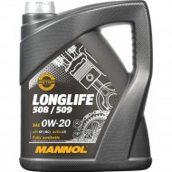 Масло моторное «Mannol» Longlife 508/509 0W20 SP, RC, MN7722-5, 5 л