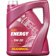 Масло моторное «Mannol» Energy 5W30 API SN/CH-4 A3/B4, MN7511-5, 5 л