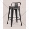 Полубарный стул «Stool Group» Tolix Soft, LF626A MATTE BLACK 3474+PU7005, черный