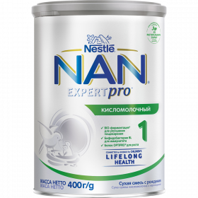 Смесь кисломолочная сухая «Nestle» NAN 1, с рождения, 400 г