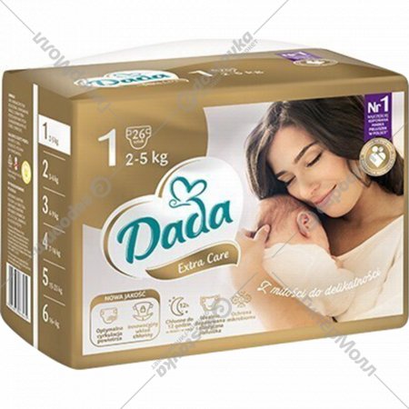 Подгузники детские «DADA» Extra Care, размер Newborn 1, 2-5 кг, 26 шт