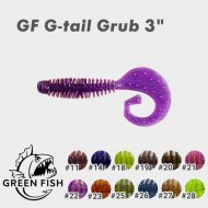 Приманка «Green Fish» G-tail Grub 3-11-2, 7.5 см, 2х6 шт