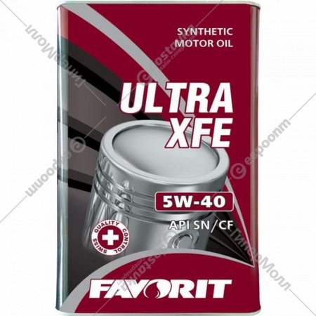 Масло моторное «Favorit» Ultra XFE 5W40 API SN/CF Metal, 54706, 4 л
