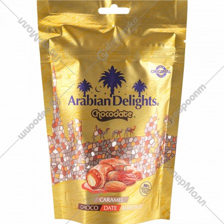 Финики с миндалем «Arabian Delights» в сочетании карамельной и молочной глазури, 90 г