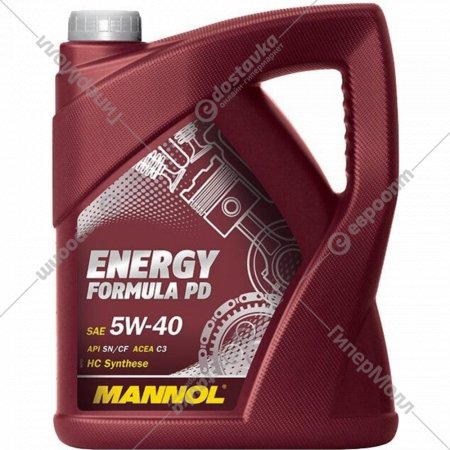 Масло моторное «Mannol» Energy Formula PD 5W-40 SN/CH-4, MN7913-5, 5 л