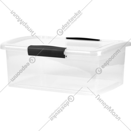 Ящик для хранения «Keeplex» Vision, с защелками, KL251311999, прозрачный кристалл, 37х27.4х14.8 см, 9 л