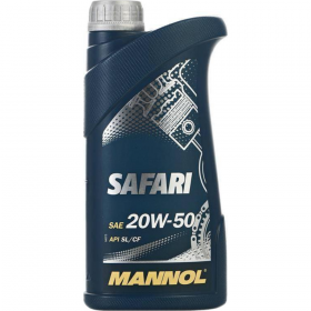 Масло мо­тор­ное «Mannol» Safari 20W-50 SL/CF, MN7404-1, 1 л