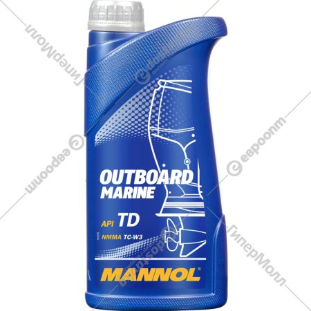 Масло моторное «Mannol» 2 -Takt Outboard Marine 7207 API TС NMMA TC-W3, MN7207-1, 1 л
