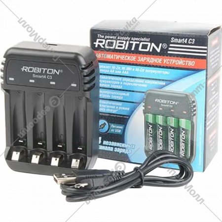 Зарядное устройство для аккумуляторов «Robiton» Smart4 C3, АА, ААА, БЛ17262