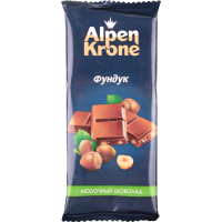 

Шоколад мол"ALPEN KRONE"(др.лес.орех)90г