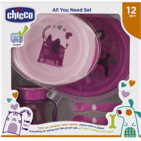 Набор дет­ской посуды «Chicco» 16201100000, ро­зо­вый