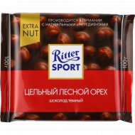 Шоколад «Ritter Sport» темный, с цельным лесным орехом, 100 г
