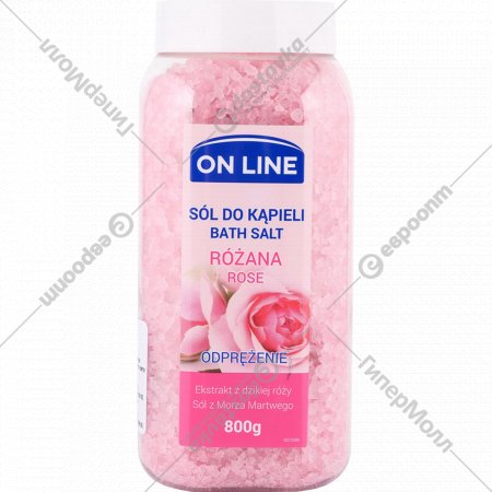 Соль для ванн «On Line» роза, 800 г