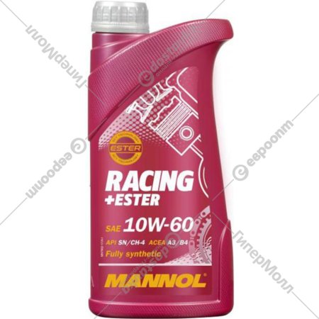 Масло моторное «Mannol» Racing+Ester 10W-60, MN7902-1, 1 л