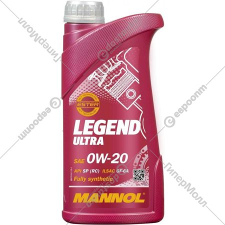 Масло моторное «Mannol» Legend Ultra 0W-20 API SN Plus RC, MN7918-1, 1 л