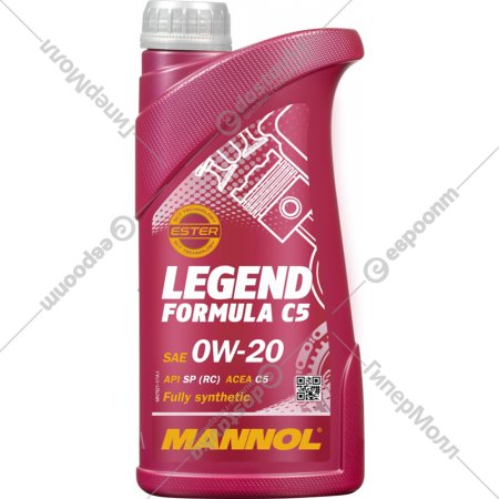 Масло моторное «Mannol» Legend Formula C5 0W-20 API SP RC, MN7921-1, 1 л