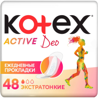 

Прокладки ежед."KOTEX ACTIVE DEO" 48шт
