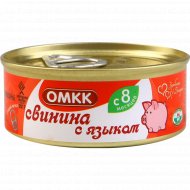 Консервы мясные «ОМКК» свинина с языком, 100 г
