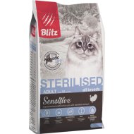 Корм для кошек «Blitz» Sterilised Cats Turkey, 4411, для стерилизованных кошек, индейка, 2 кг