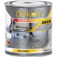 Эмаль «Dekor» для бетонных полов, алкидно-уретановая, белый, 0.8 кг