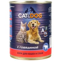 

Конс.корм универс."CAT&DOG"(с говяд)350г