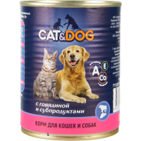 

Конс.корм универс."CAT&DOG"(гов суб)350г