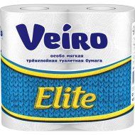 Туалетная бумага Veiro Elite, трехслойная, 4 рулона