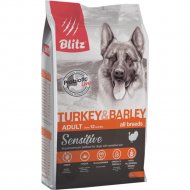 Корм для собак «Blitz» Adult Turkey&Barley All Breeds, 4208, для всех пород, индейка с ячменем, 2 кг