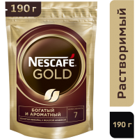 

Кофе"NESCAFE"Gold(нат.раст.субл,пак)190г