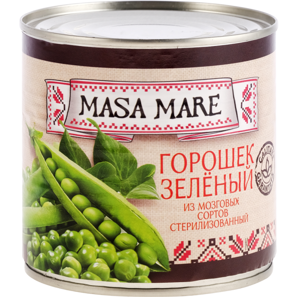 Го­ро­шек зе­ле­ный «Masa Mare» 420 г купить с доставкой, цены в ...
