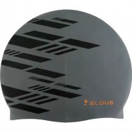 Шапочка для плавания «Elous» Big Line EL0011, серый/черный
