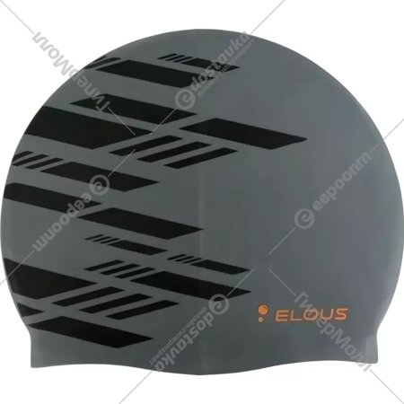 Шапочка для плавания «Elous» Big Line EL0011, серый/черный