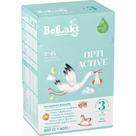 На­пи­ток сухой мо­лоч­ный «Бел­лак­т» Opti Active 3, с 12 ме­ся­цев, 800 г