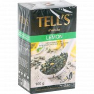 Чай зеленый «Tell's» байховый со вкусом лимона и цедрой лимона, 100 г