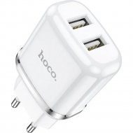 Сетевое зарядное устройство «Hoco» N4, 2USB 5V 2.4A, белый