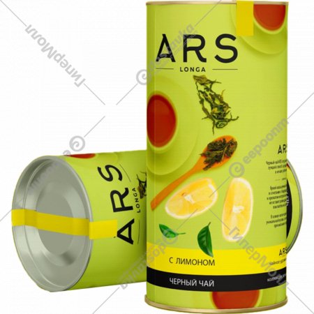 Чай черный «ARS Longa» байховый со вкусом лимона 90 г