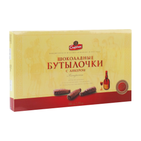 Кон­фе­ты «С­пар­та­к» Шо­ко­лад­ные бу­ты­лоч­ки, 168 г