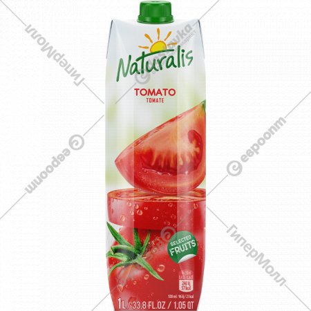 Сок «Naturalist» томатный с мякотью и солью, 1 л