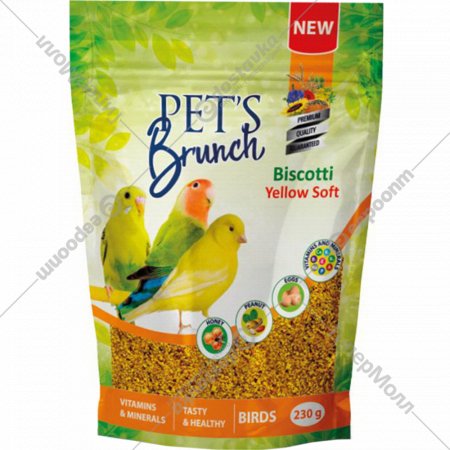Корм для птиц всех видов «Pet's Brunch» Biscotti Yellow Soft, 230 г