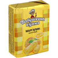 

Маргарин"БАБУШКИНА КУХНЯ"(мдж,82%)200Г
