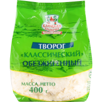 

Творог "КЛАСС" (газ,обезж,меш) 400г