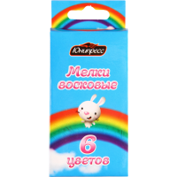 

Мелки восковые (6цв,Ю-6021/1)