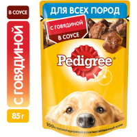 

Корм для собак "PEDIGREE"(говяд/соус)85г